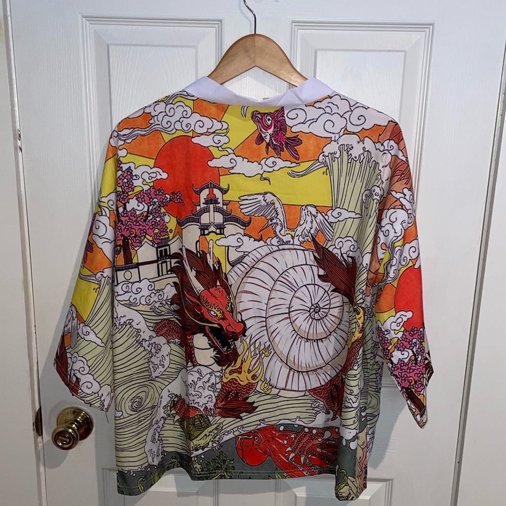 MENS KIMONO STYLE TOP - Picture 2 of 2